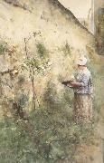 Carl Larsson The Old Wall oil on canvas